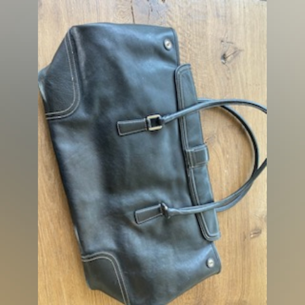 Coach Hampton Black Leather Tote - Picture 5 of 6